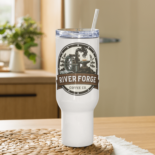 Travel mug with a handle